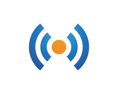 kablosuz Logo Şablonu vektör çizimi