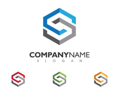 İş finans logosu - vektör konsepti çizimi