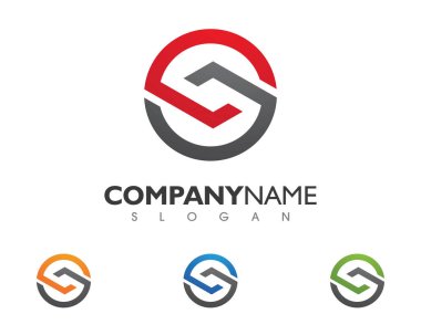 S harfi logosu, ses simgesi tasarım şablonu ögesi
