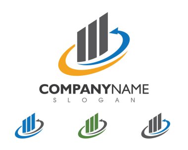 İş finans logosu - vektör konsepti çizimi