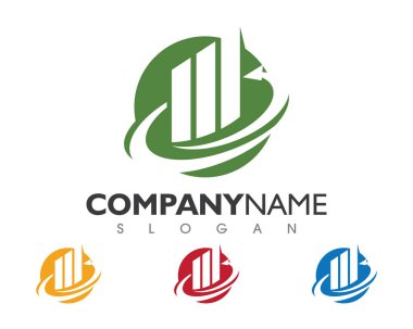 İş finans logosu - vektör konsepti çizimi