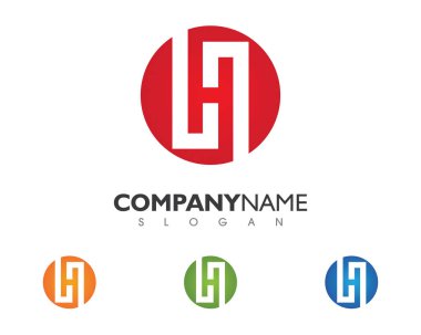 H harfi logo şablonu
