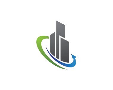 İş finans logosu - vektör konsepti çizimi