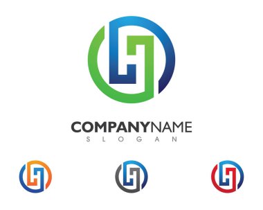 H harfi logo şablonu