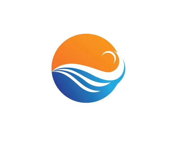 Logo ola de agua Plantilla — Vector de stock