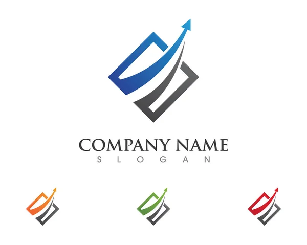 Logo de finanzas empresariales - ilustración del concepto vectorial — Vector de stock