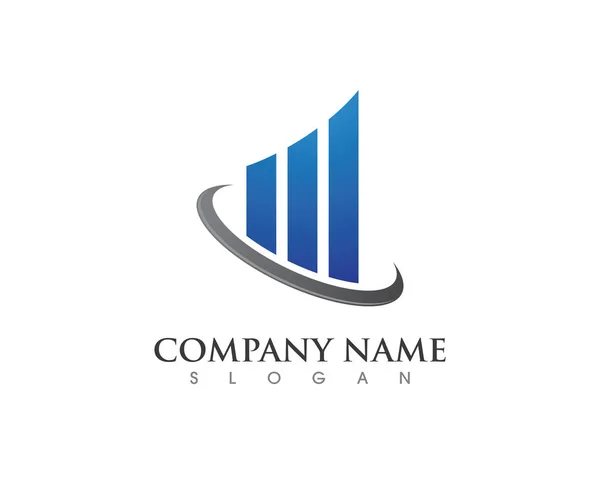 Logo de finanzas empresariales - ilustración del concepto vectorial — Vector de stock