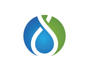 Logo doğa vektör şablon su damlaları