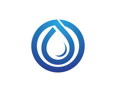 Logo doğa vektör şablon su damlaları