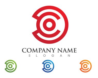 C Harfi Logo Şablonu vektör simgesi tasarımı