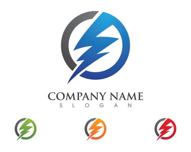 Şimşek Logosu Şablon vektör illüstrasyon tasarımı
