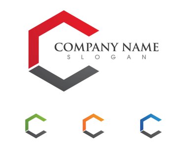 C Harfi Logo Şablonu vektör simgesi tasarımı