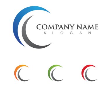 C Harfi Logo Şablonu vektör simgesi tasarımı