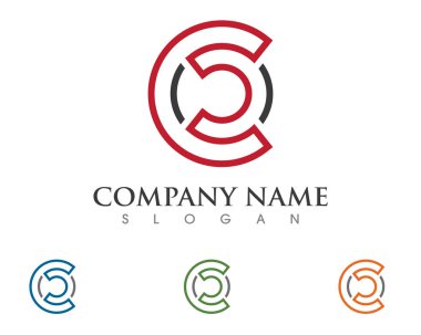 C Harfi Logo Şablonu vektör simgesi tasarımı