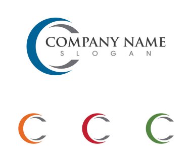 C Harfi Logo Şablonu vektör simgesi tasarımı