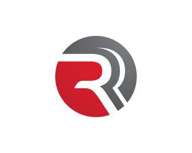 R Harfi Logo İş Şablonu Vektör simgesi