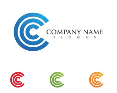 C Harfi Logo Şablonu vektör simgesi tasarımı