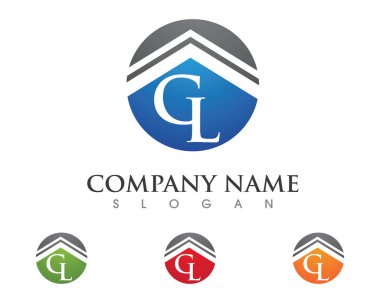 GL logo ev vektör şablonu