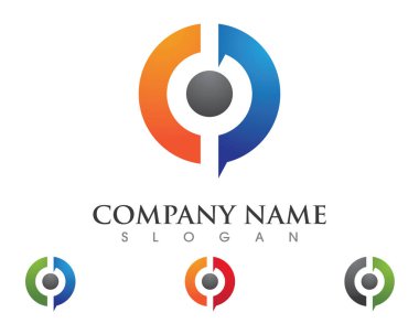 Vektör - teknoloji daire logo ve sembolleri