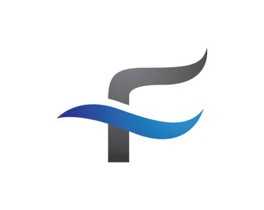Hızlı çizgi F harf logo