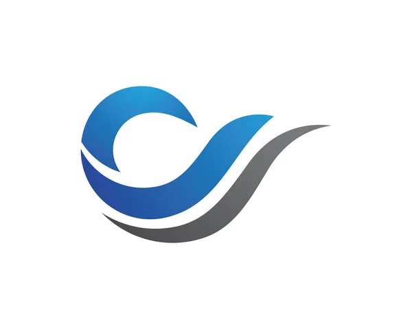 Fale fal morskich lub oceanicznych, błękitna woda, plusk i gale, ilustracja wektora — Wektor stockowy