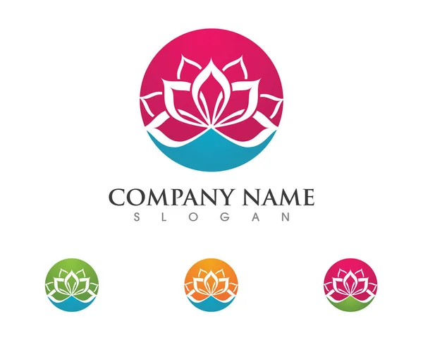 Beauty Lotus Logo Template — Stock Vector