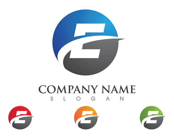 E Letter Faster Logo Template — Stock Vector