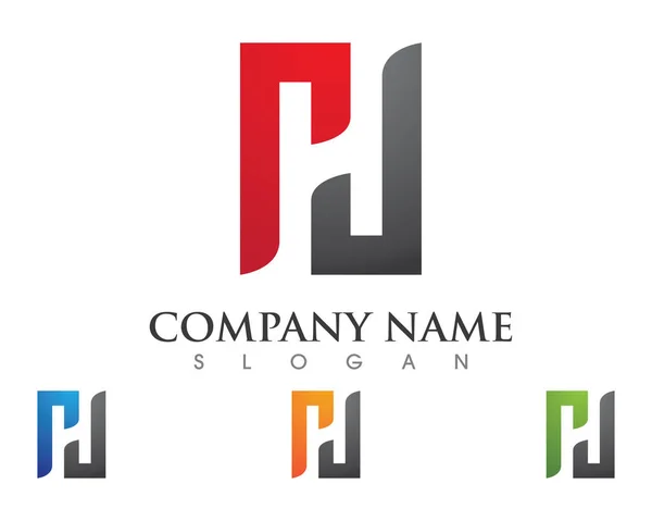 H brief Logo Business professioneel embleem sjabloon — Stockvector