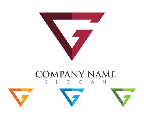 G Carta Logo Business Template ícone do vetor — Vetor de Stock