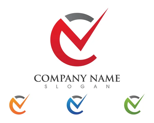 V carta logotipo modelo de negócio vetor ícone — Vetor de Stock