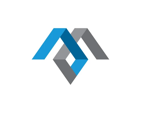 M Letter Logo Modello di logo professionale aziendale — Vettoriale Stock