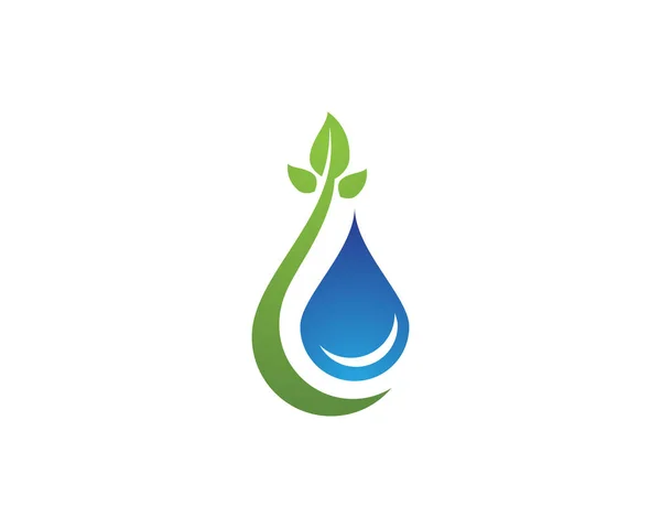 Modello logo goccia d'acqua — Vettoriale Stock