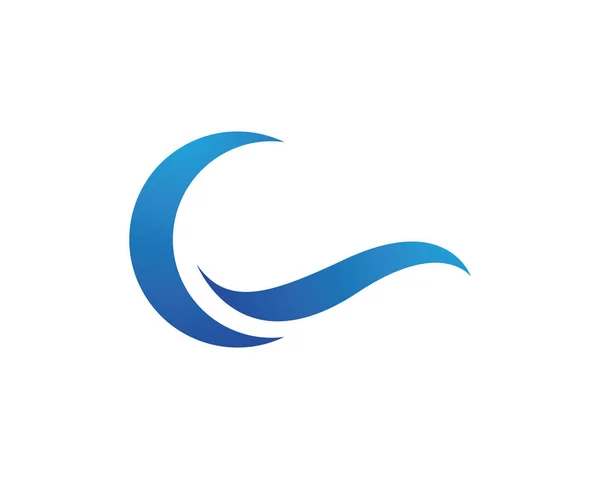 Vízhullám logó sablon — Stock Vector
