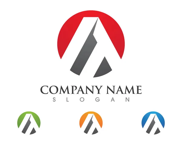 Um ícone de vetor de modelo de negócio de logotipo de carta — Vetor de Stock