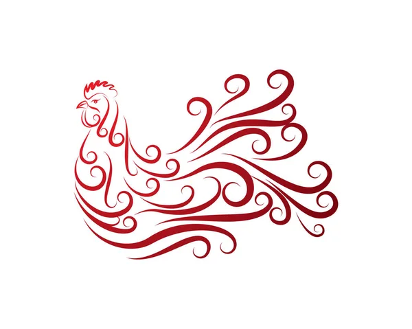 Modèle de logo de coq — Image vectorielle