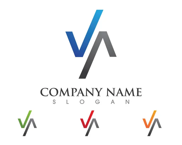 V Brev Logotyp Affärsmall Vektor Ikon — Stock vektor