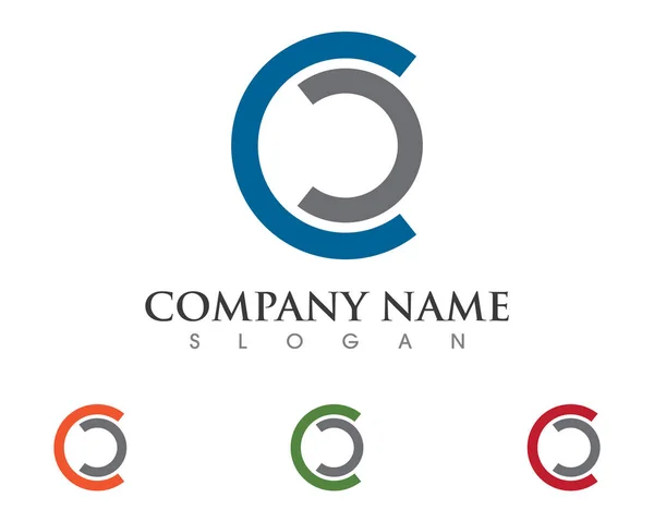 C Carta Logo Template vetor ícone design — Vetor de Stock