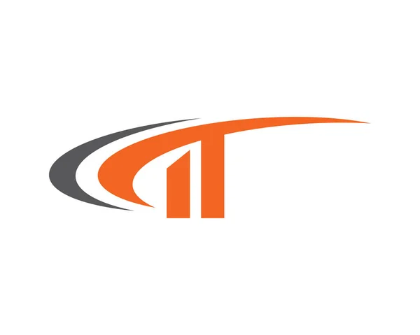 T Brief Logo Geschäftsvorlage Vektor-Symbol — Stockvektor