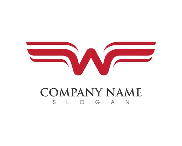 W dopis Logo firmy šablona vektorové ikony — Stockový vektor