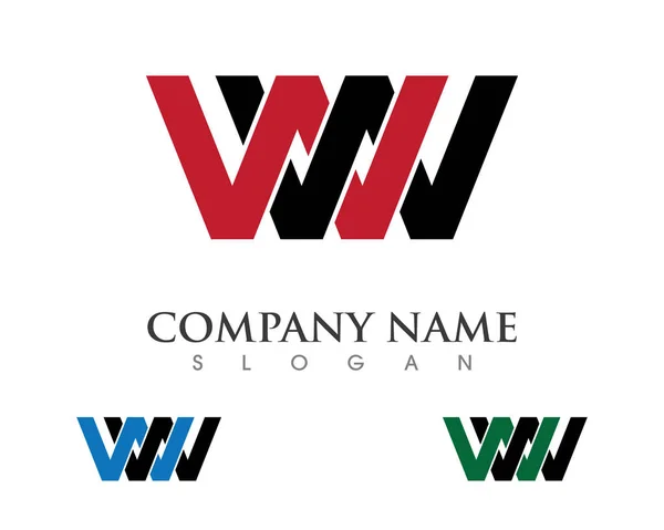 W Letter Logo Business Template icona vettoriale — Vettoriale Stock