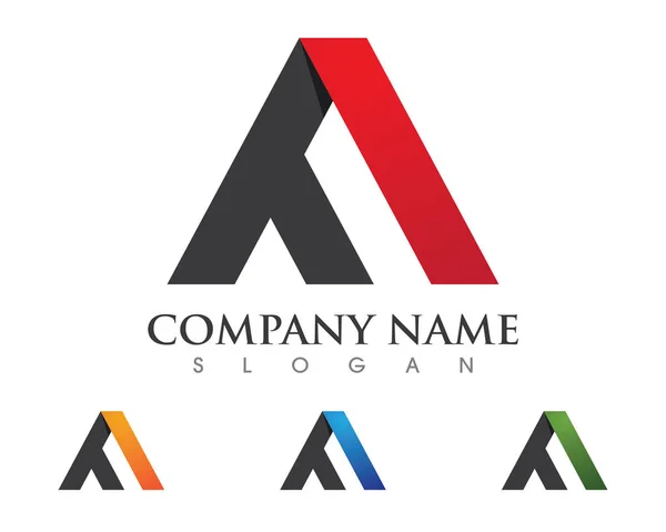 A Letter Logo Business Template icona vettoriale — Vettoriale Stock