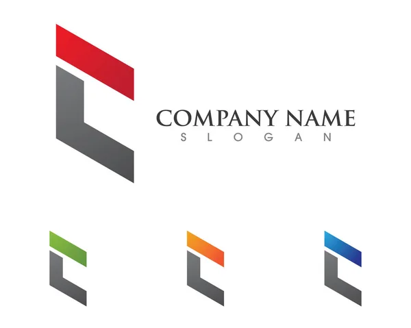 C Carta Logo Template vetor ícone design — Vetor de Stock