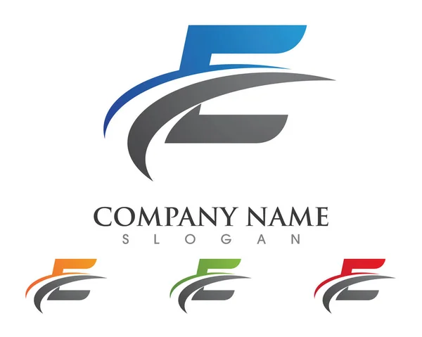 E letras negocio logotipo y símbolos — Vector de stock