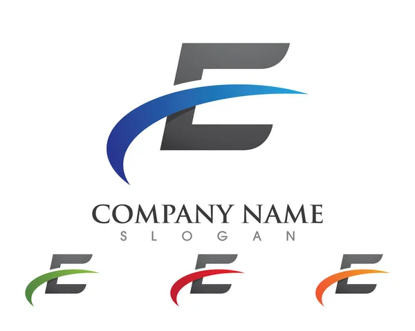 E letras logotipo do negócio e símbolos — Vetor de Stock