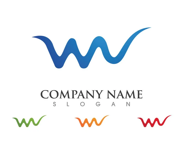 Logo aziendale delle lettere WM — Vettoriale Stock