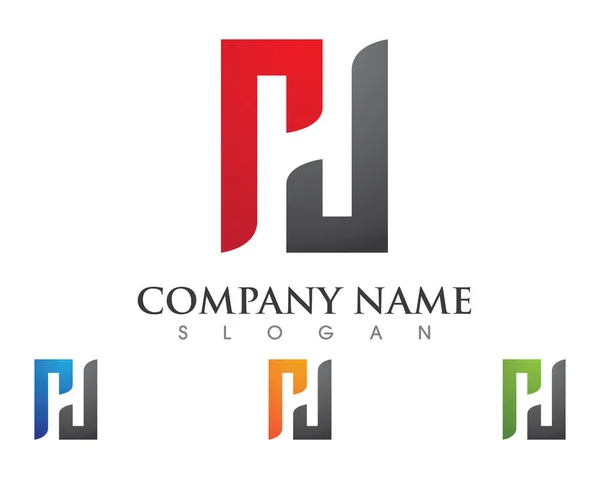 H Carta Logo Business Template ícone do vetor — Vetor de Stock