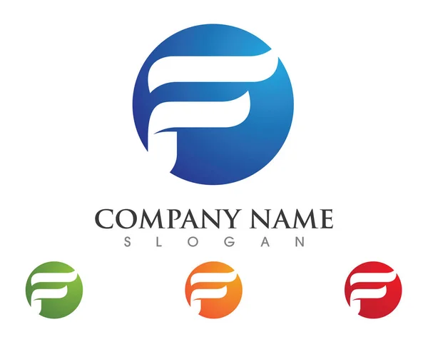 Fast line F letter logo — Stock Vector