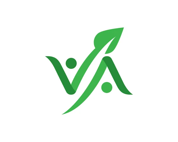 健康のロゴのテンプレート — ストックベクタ