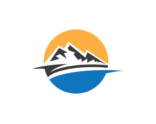 Simboluri montane și logo — Vector de stoc