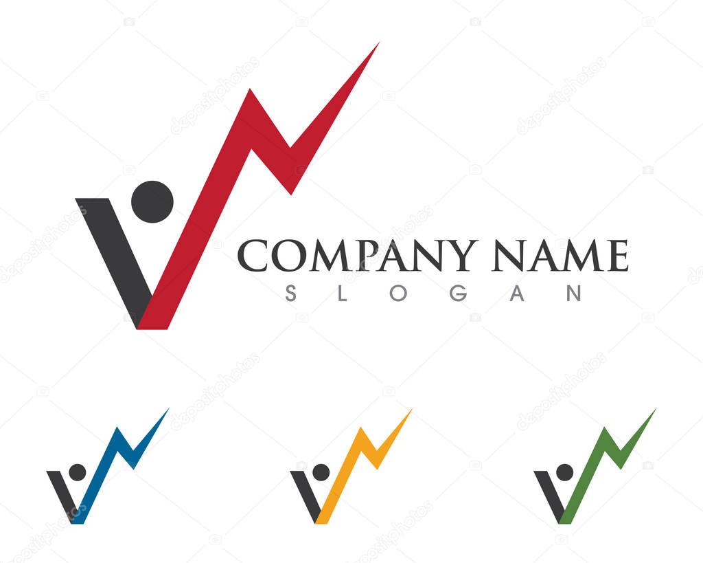 Fun people Healthy Life Logo template vector icon